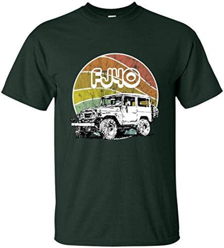 Men's Toyota Landcruiser 70's Style FJ40 Retro Graphic T Shirt Vintage Fan Enthusiast Tee Classic