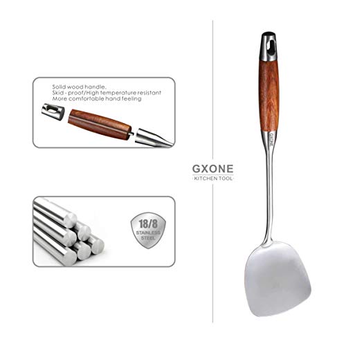 Chinese Wok Spatula, 304 Stainless Steel Spatula with Heat Resistant