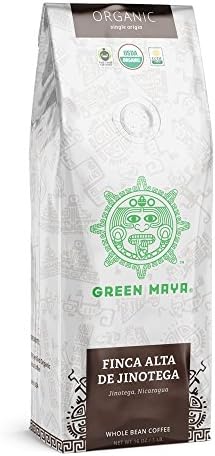 GREEN MAYA Finca Alta de Jinotega Arabica Coffee Beans 100% Certified Organic Nicaragua Single Origin Coffee Espresso