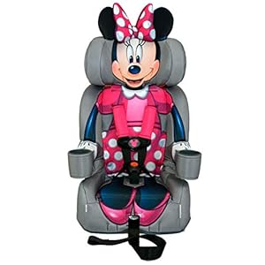 KidsEmbrace Disney Minnie Mouse 2-in-1 Forward-Facing Booster Car Seat LATCH | 5-Point Harness Booster 22-65lbs converts…