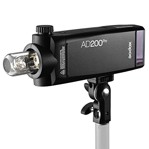 Godox AD200Pro Außen Kamera Blitz,Double Head Strobe 200Ws 2,4G-Blitz,1/8000 HSS,500 Vollleistungsblitze,0,01-2,1s… – Bild 3