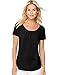 Hanes Women`s Short-Sleeve Shirred Scoop-Neck Tee