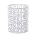 Crystallove Metal Carved Hollow White Pencil Holder