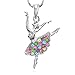 Soulbreezecollection Multi Colorful Dancing Ballerina Dancer Dance Pendant Necklace Charm Designer Ballet Jewelry