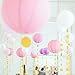 MOWO Glitter Paper Garland Circle Dots Hanging Decor,2'' Diameter,9.8-feet(gold glitter/pink/white,2pc)