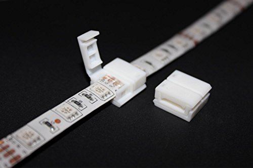 Alightings 4 pin LED Strip Connector for 5050 RGB Waterproof Strip lights,Connect Strip to Strip (Pack of 10)