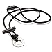 The Friendly Swede Paracord Fire Starter Survival Necklace - Ferro Rod Flint and Steel Necklace (Black)