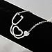 KUIYAI Dainty Stainless Steel Doctor Nurse Stethoscope Necklace with Heart