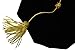 GraduationMall Graduation Doctoral Tam 6-Sided Black Velvet with Gold Bullion Tassel