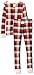 Burt's Bees Baby Unisex Baby Little Kid Pajamas, Tee and Pant 2-Piece PJ Set, 100% Organic Cotton (12 Mo-7 Yrs), Cranberry Buffalo Plaid, 4T