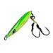 Flat Fall Iron Slow Vertical Fast Ocean Jigs w/ MUSTAD Hooks & OWNER Rings | Military Grade Kevlar Assist Cord | 7 Colors & 5 Weights | Scientific Color Contrast | Hydro-Dynamic Re-Engineered Design