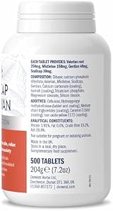DORWEST HERBS Scullcap & Valerian Calming Tablets for Dogs & Cats 500 view 3
