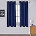 NICETOWN Bedroom Window Blackout Curtain Panel Thermal Insulated Solid Grommet Top Blackout Room Darkening Drape/Drapery (Navy Blue, 1 Panel, 42 x 63 inch)