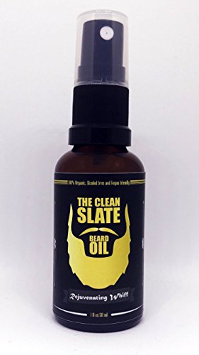 The Clean Slate Beard Oil (Rejuvenating Whiff), 30ml 100% Organic & Vegan friendly, Pleasant blend of Ultimate Carrier & Essential oils - Leave your beard REJUVENATED!