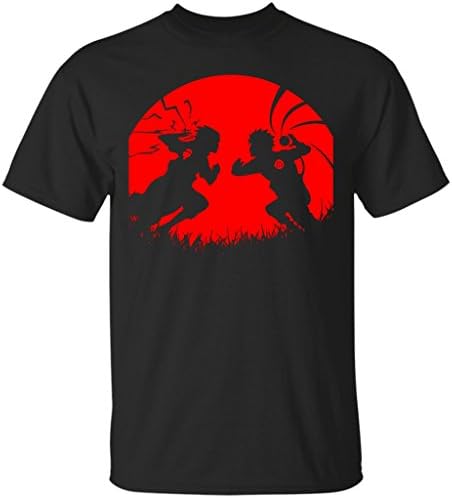 Naruto Vs Sasuke Sharingan Ninja Kyuubi T-Shirt Anime Tee-Unisex