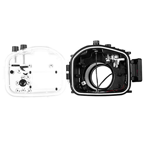 Meikon Underwater Camera Housing Case w/Wide Angle Lens Kit, 40M/130FT Waterproof Housing for Sony A7 II A7R II A7S II 28-70mm/ 24-70mm Lens