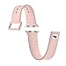 Huanlong New Soft Silicone Sport Style Replacement Iwatch Strap Band for Apple Wrist Watch Series 1 Series2 (Pink Sand 42mm)