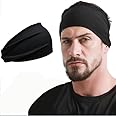 DEMIL Mens Running Headband,1 Pack or 3Pack,Stretchy Moisture Wicking Workout Sweatband,for Football,Runing,Tennis,Cycling,Fitness Unisex Sports Hairband