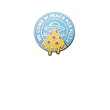 Last Valentine We Come In Peace For Pizza Enamel Pin Nickel Plated Lapel Pin