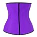 Charmian Women's Latex Waist Training Underbust Corset Weight Loss Body Shaper Purple X-Large