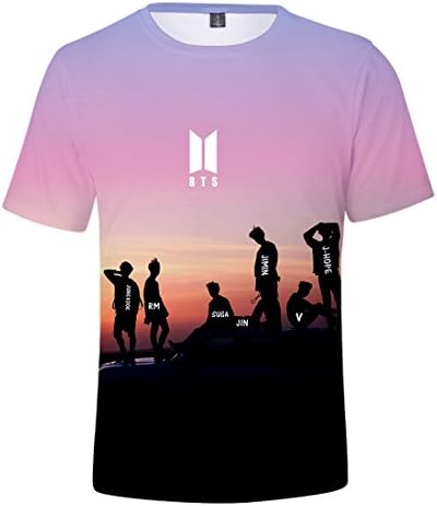 EmilyLe Girls' Kpop BTS Member Portrait T-Shirt Bangtan Boys Jin Suga J-Hope RM Jimin V Jung Kook Summer Tops