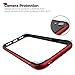 RANVOO iPhone XR Bumper Case, Hard Slim Thin Metal Case with Soft TPU Inner Frame Case for iPhone XR 6.1 Inch-Red