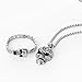 Miraculous Garden Mens Silver Skull Pendant Necklace Vintage Hip Hop Jewelry Long Chain Bracelet Set