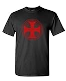 KNIGHTS TEMPLAR - christian jesus christ god Tee Shirt T-Shirt, L, Black