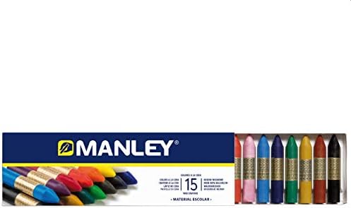 Manley 136124, Ceras, 15 Unidades, Tamaño Único, Multicolor: Amazon.es: Oficina y papelería