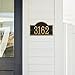 Whitehall Personalized Cast Metal Address Plaque - USA Made Custom House Number Sign - Arched Rectangle (12