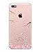 Clear iPhone 7 Plus Case, Hepix Cherry Blossom Floral Print Case Soft TPU Protective Transparent Back Cover [5.5 inch]