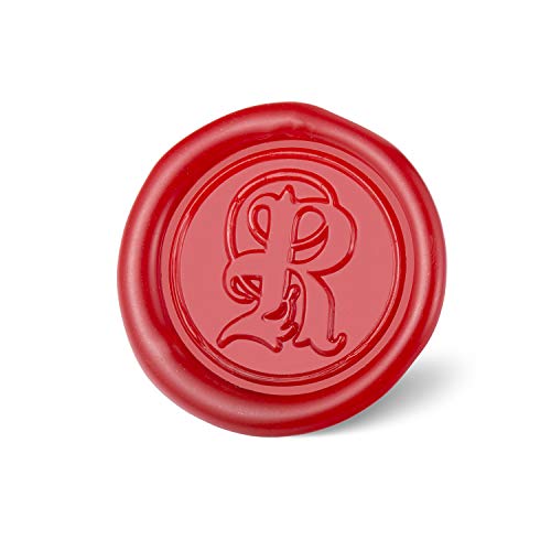 Mceal Vintage Wax Seal Stamp Kit, Silver Seal with Rosewood Handle, Gothic Letter R