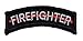 Firefighter Thin Red Line Tab Military Patch / Morale Patch - Multiple Colors (Black)