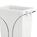 Household Essentials Glidez Chrome-Plated Steel Pull-Out/Slide-Out Discreet Single 9 Gallon Plastic Trash Can for Under Cabinet Use - Fits Standard Size Cabinet, Chrome and White