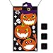 TONAK Kids Halloween Games Party Decorations Halloween Pumpkin Party Decorations for Kids Bean Bag Toss Game Black (30” X 54”)