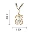 Winter's Secret Vintage Hollow Gold Plated Shining White Zircon Accented Charming Pendant Necklace