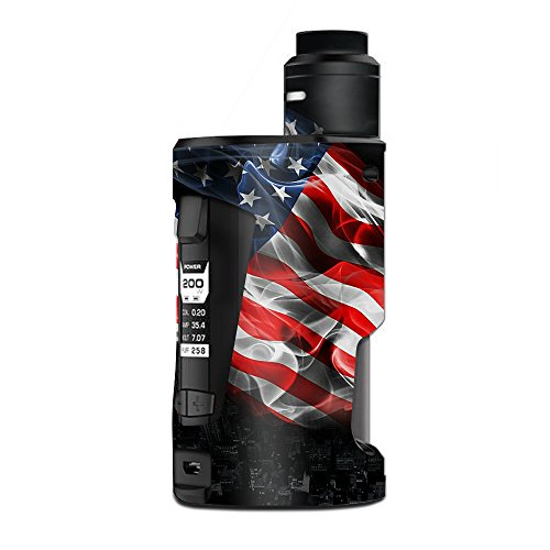 Skin Decal Vinyl Wrap for Geekvape GBox Squonk Kit 200W Vape Kit skins stickers cover/American Flag waving