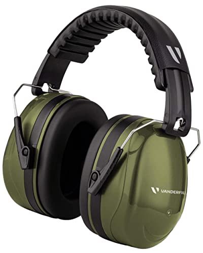 Vanderfields Premium Ear Defenders - Hearing Protection Earmuffs - Broad Spectrum Sound Reduction 36 dB at 2K Hz Noise Cancelling - Headset Noise Cancellation Adults and Teens - Army Green — image 1