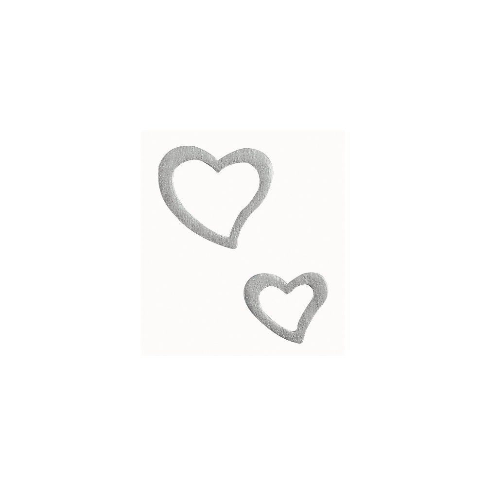 Rayher 8827022 Wooden Heart Shapes, Pack of 24, 1.5 and 4 cm, Wooden Scatters, Table Scatters, Table Decoration, Wedding Table Decoration, Decorative Hearts, Silver
