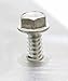 Bolt Dropper No. 12 x 1 Stainless Hex Washer Head Self Drilling Screws - 100 pc - 410 Stainless Steel Self Tapping TEK Screws, No. 3 Point, Plain Finish by Bolt Dropper
