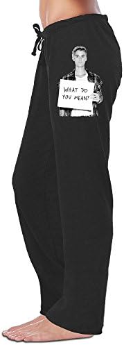 ASHIN Women's Justin Pop Bieber Poster Running Pants XL Black