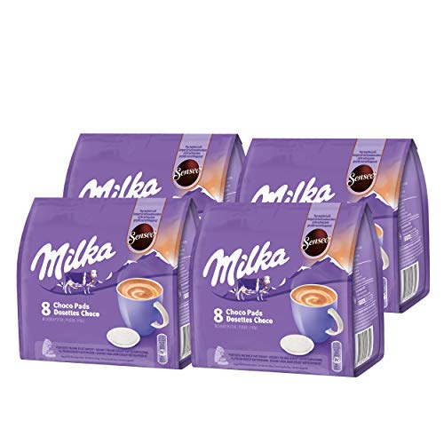 Senseo Milka Choco Pads 4er Set, Schokoladengetränk, 4 x 8 Pads/Portionen