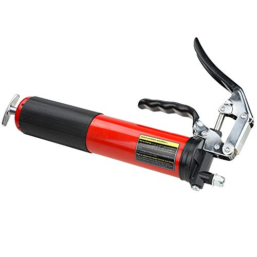 AcPulse Red Heavy Duty Deluxe Pistol Grease Gun with 18" Flex Hose 6,000 PSI-Lubricate Tractors, RV's, Cars, Suspension Tie Rods, Chassis and Drive Shafts - Thumbnail 4