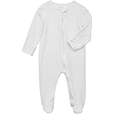 Aablexema Baby Footie Pajamas Zipper - Rayon from Bamboo Infant Footed Pjs with Mittens Sleepwear Jammies