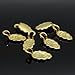100 Pieces Sterling Silver Plated Fashion Jewelry Earring Bails for Glass Tile DIY Pendants Shiny Silver Glue on Bail (Gold)