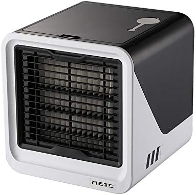 Teerwere Bedside Desktop Cooling Fan Personal Space Air Conditioner Air Cooler Portable Humidifier for Room Office Outdoor Portable evaporative Cooler (Color : Black, Size : 16.5x16.5x17cm)