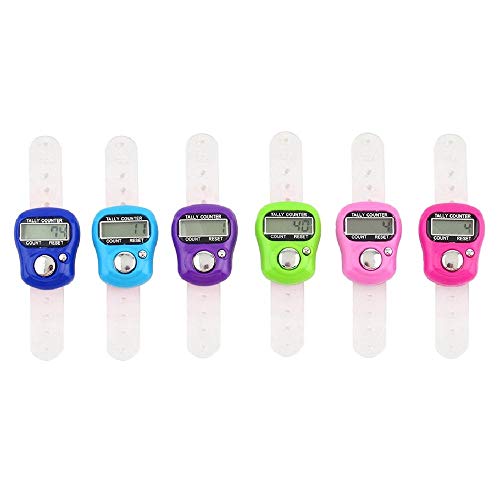 MIZOELEC Mini Stitch Marker and Row Finger Counter LCD Electronic Digital Tally Counter for Sewing Knitting Weave Tool