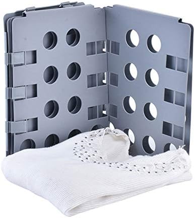 Buery Clothes Folding Board, Adjustable Folding Board Fast Easy T-Shirt Folder Board Laundry Folder Board Organizer for Home and Travel (Gray)