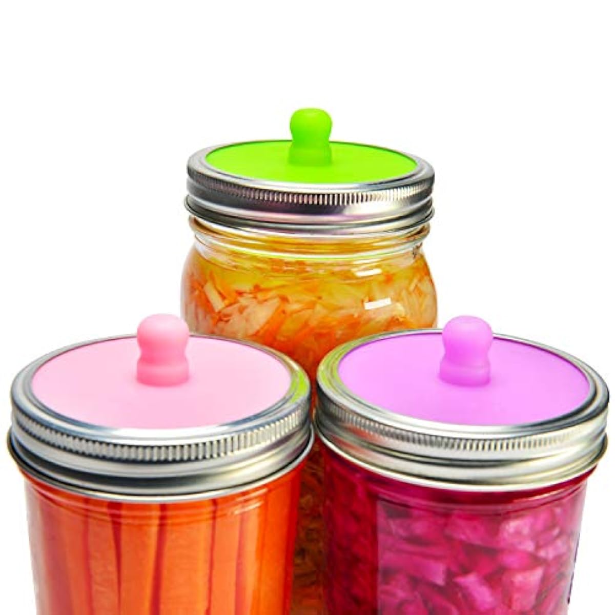 Fermentation Pickle Pipe Silicone Airlock Lids Wide Mouth Mason Jars