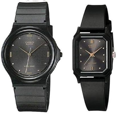 casio couple watch silver